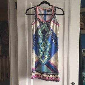 Aztec multi color mini dress